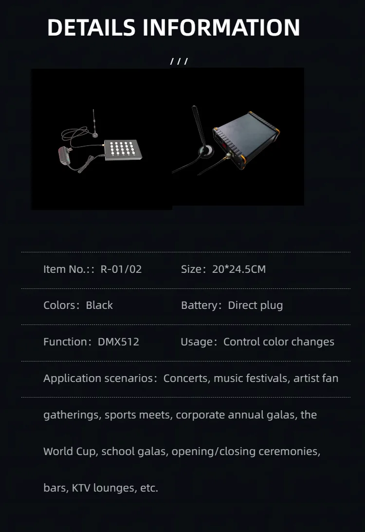 R-01/02 DMX512 Remote Controller view